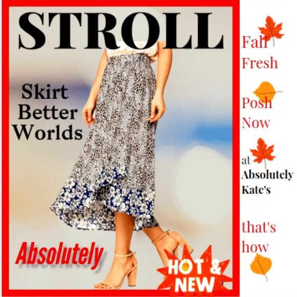 Pattern Mix SKIRT ~ Pale Lavender Animal Print o'e - Picture 2 of 14